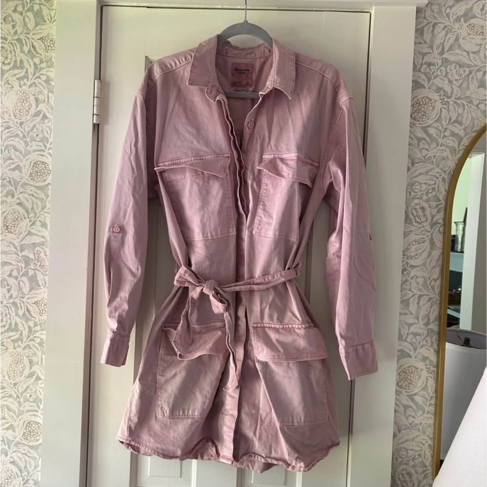 Abercrombie & Fitch Pink Long Sleeve Dress